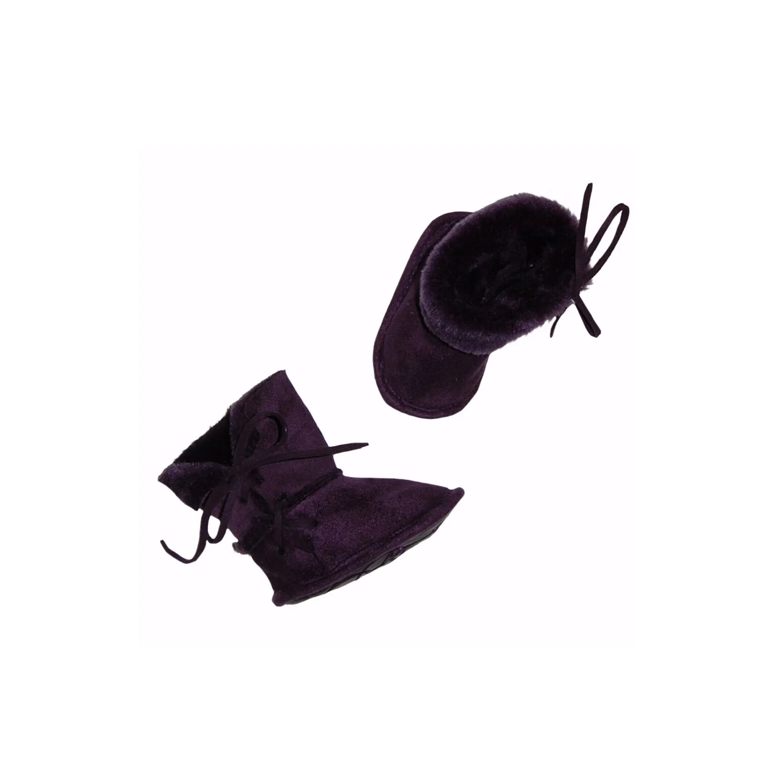 Grape Faux Shearling Booties