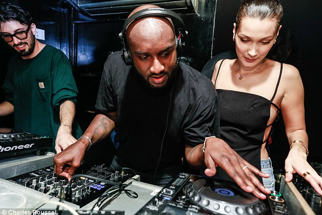 With creativity and talent beyond his fashion design empire, Virgil Abloh is also a skilled DJ (here with supermodel Bella Hadid @ NYFW for “The Birds Eye View” set). Image courtesy of garmdrop.com . Look for Virgil Abloh at this year Movement Festival in Hart Plaza Detroit May 25th, 2019.