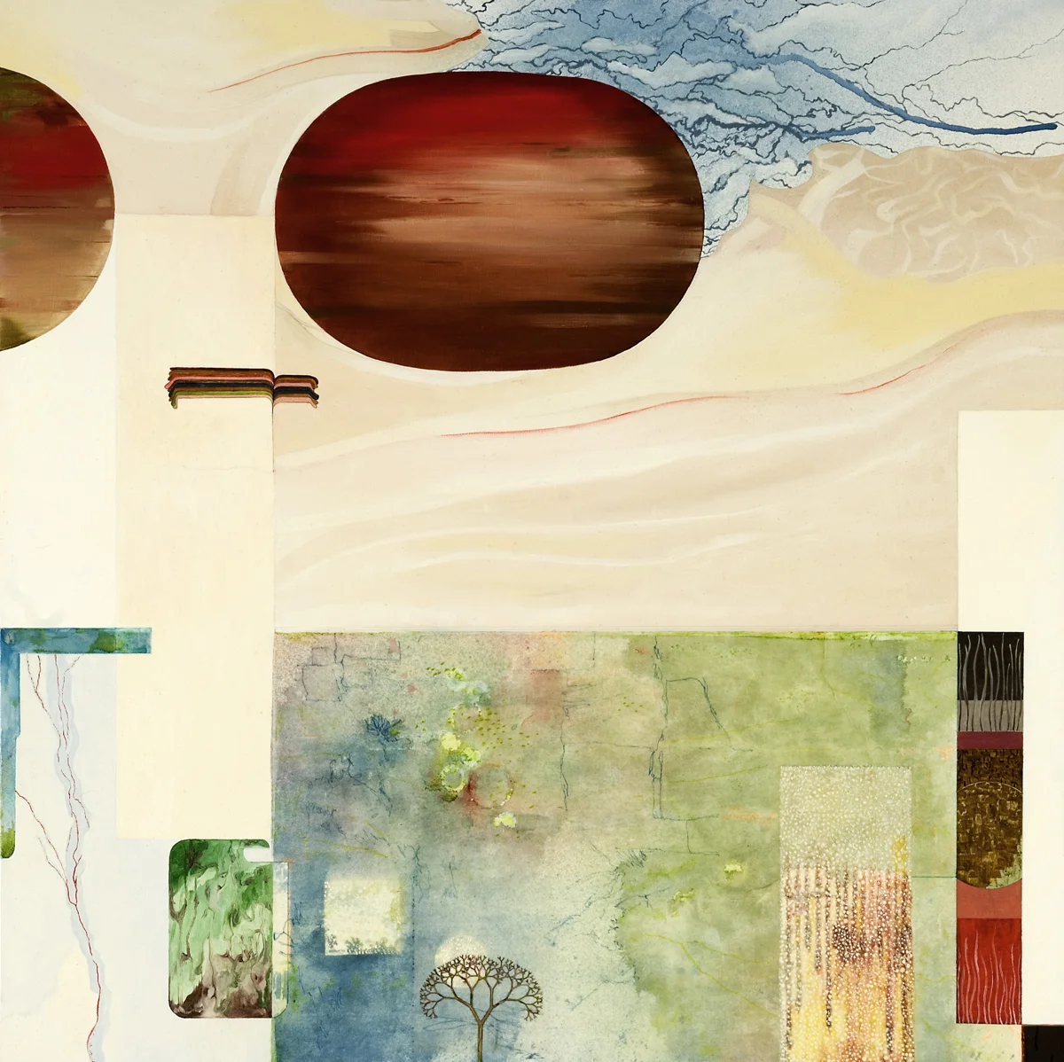 Reservoir, 2007, Oil & Mixed Media on Canvas, 36"x36" Private Collection, Athens, OH