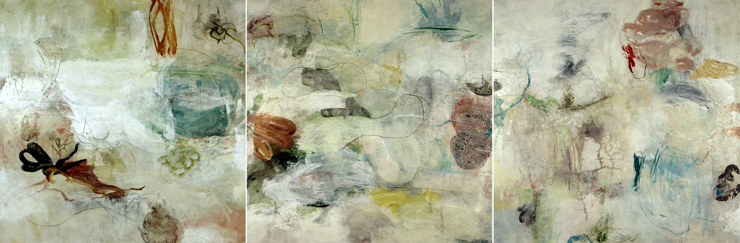 Glossolalia, 2010, Acrylic on Panel, 16"x48" Available