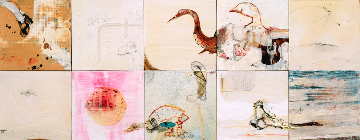 Cloud of Unknowing, 2005, Oil & Mixed Media on Panel, 12"x30" Unavailable