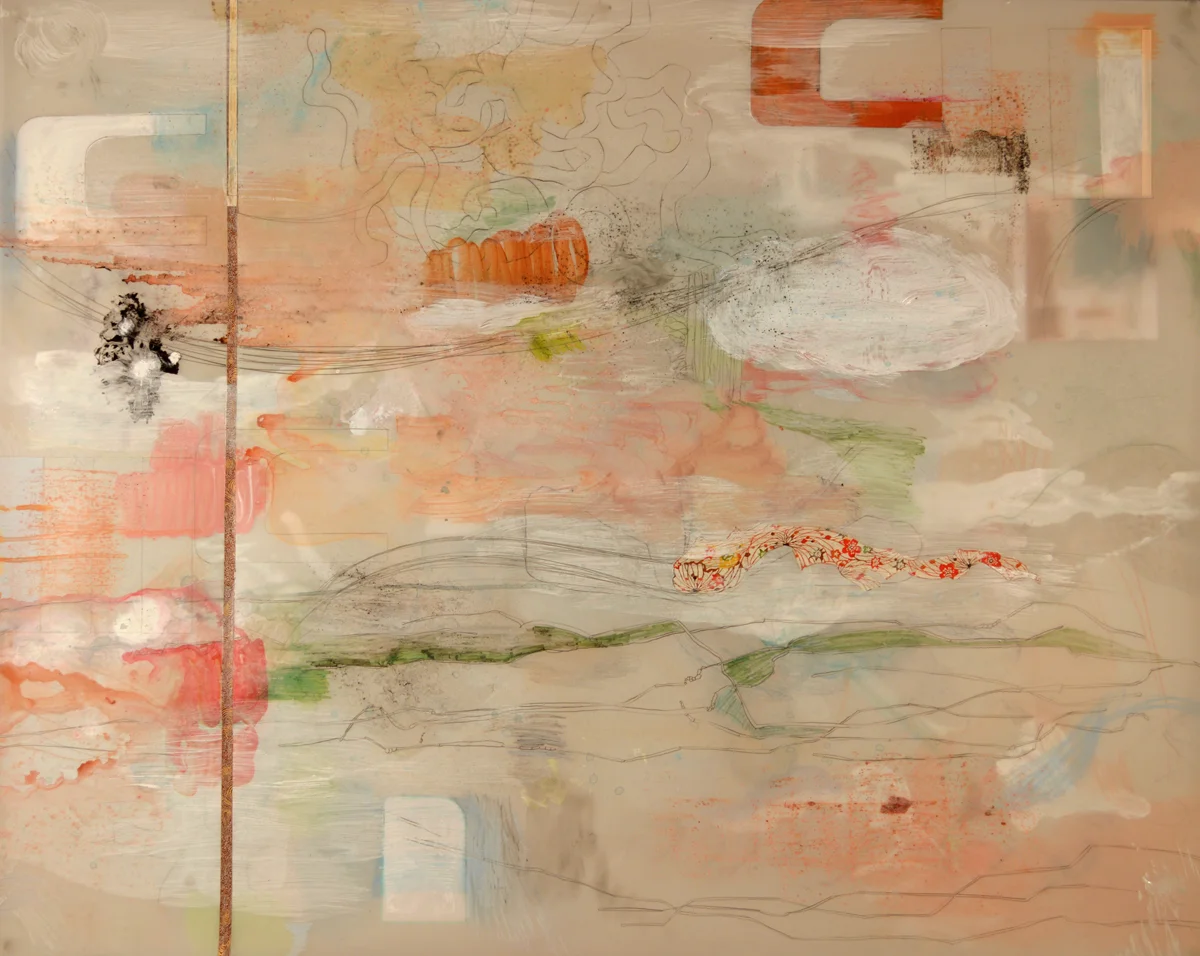 Diviner, 2015, Mixed Media on Duralar, 40"x50" Available