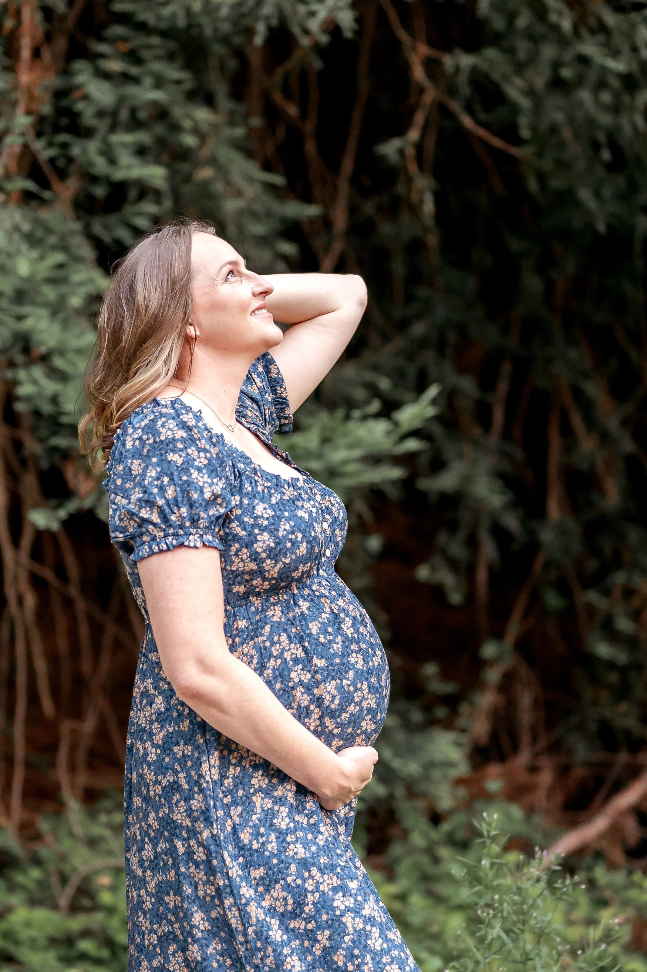 Golden hour maternity photos with dog, Marin County photographer