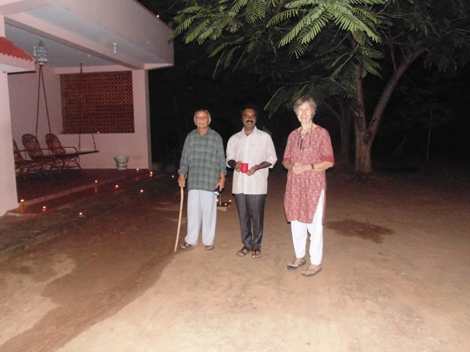 Shashi and Renate Desai with Mohamed Sheik Ibrahim
