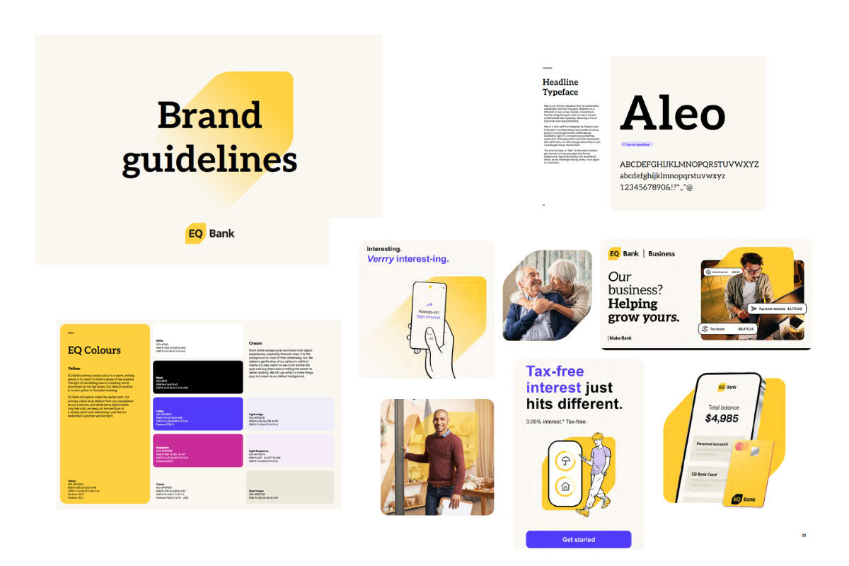 EQ Bank Brand Guidelines preview images