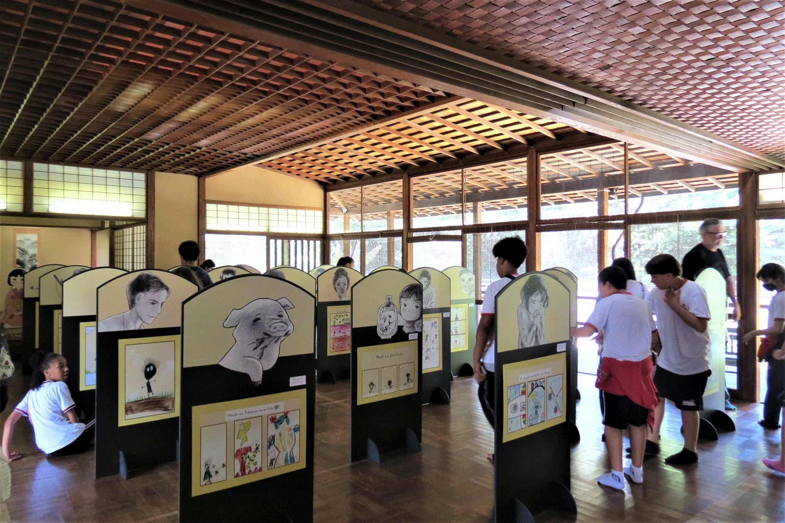Exposição dos desenhos das crianças. - Pavilhão Japonês. 2022