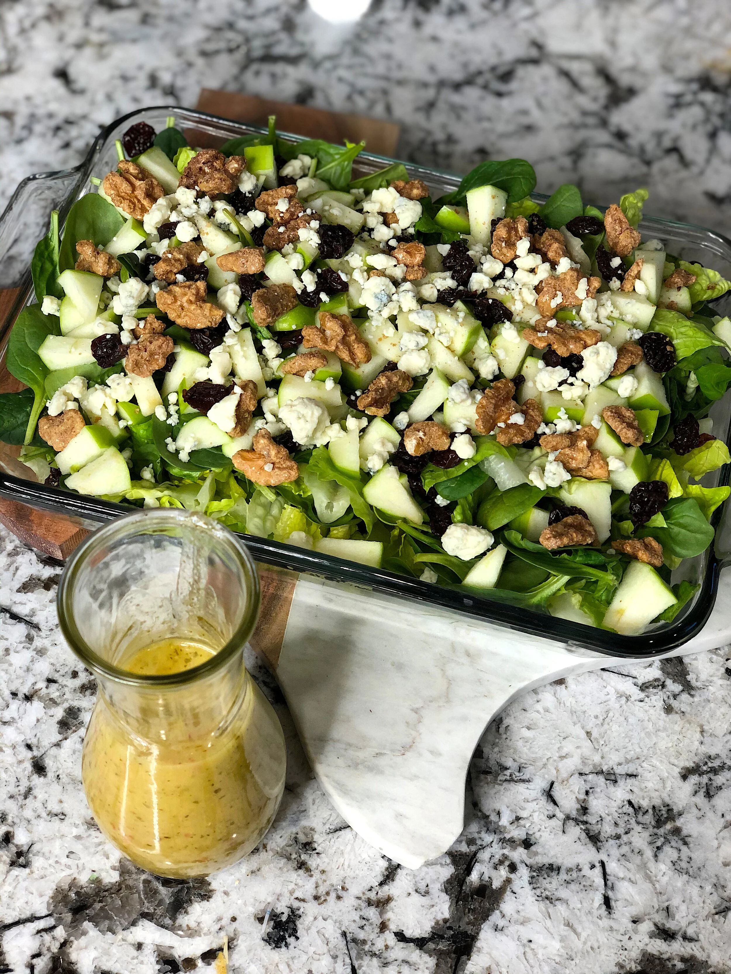 Candied Walnut + Apple + Gorgonzola Cheese Salad