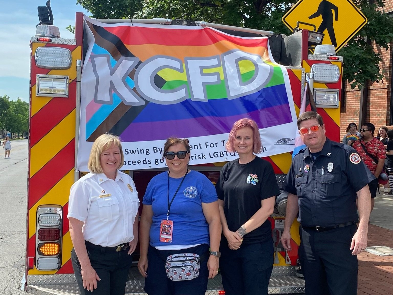 KCFD all decked out for the KC Pride Parade
