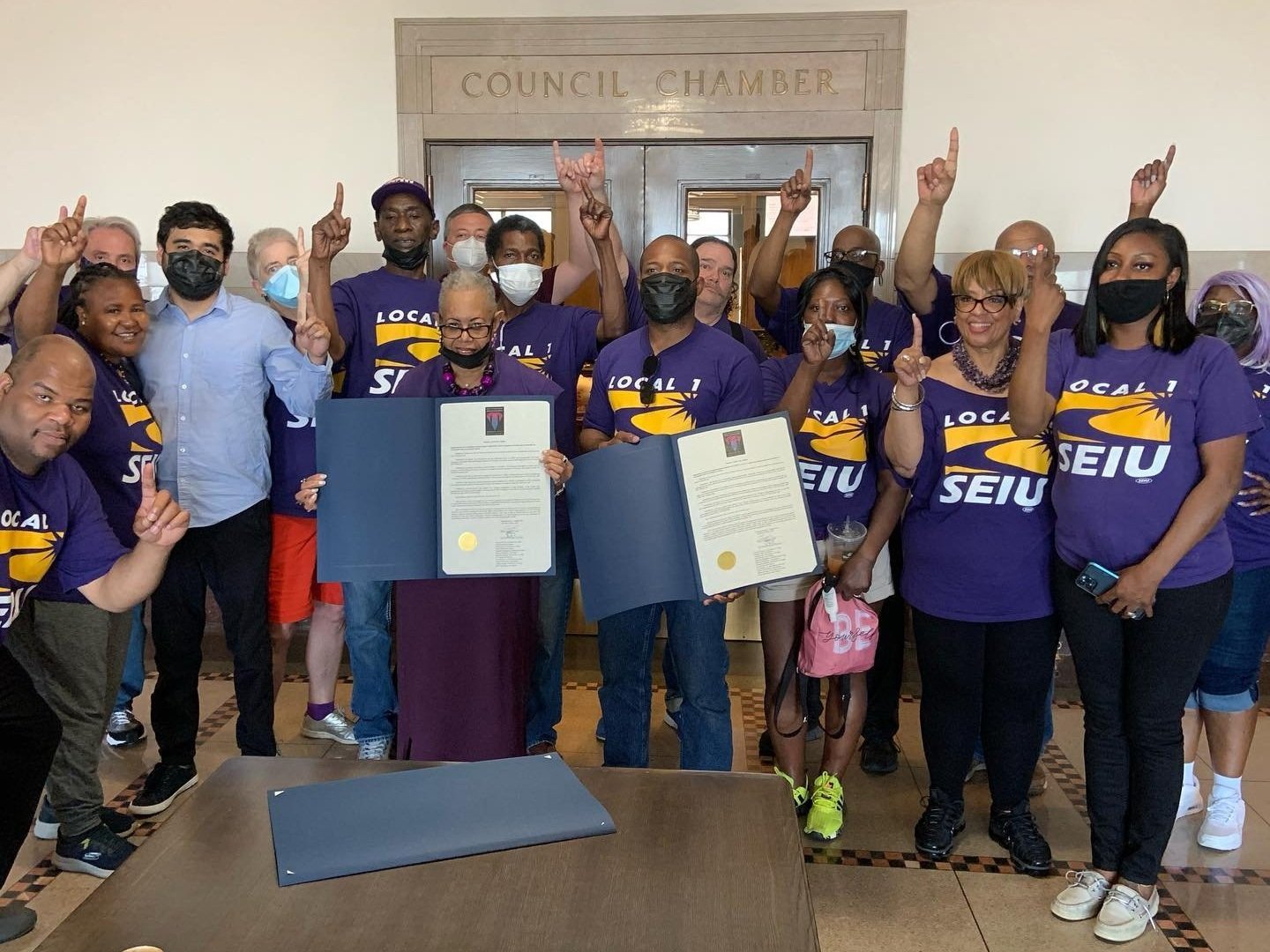Supported SEIU Local 1’s appeal for living wages and benefits