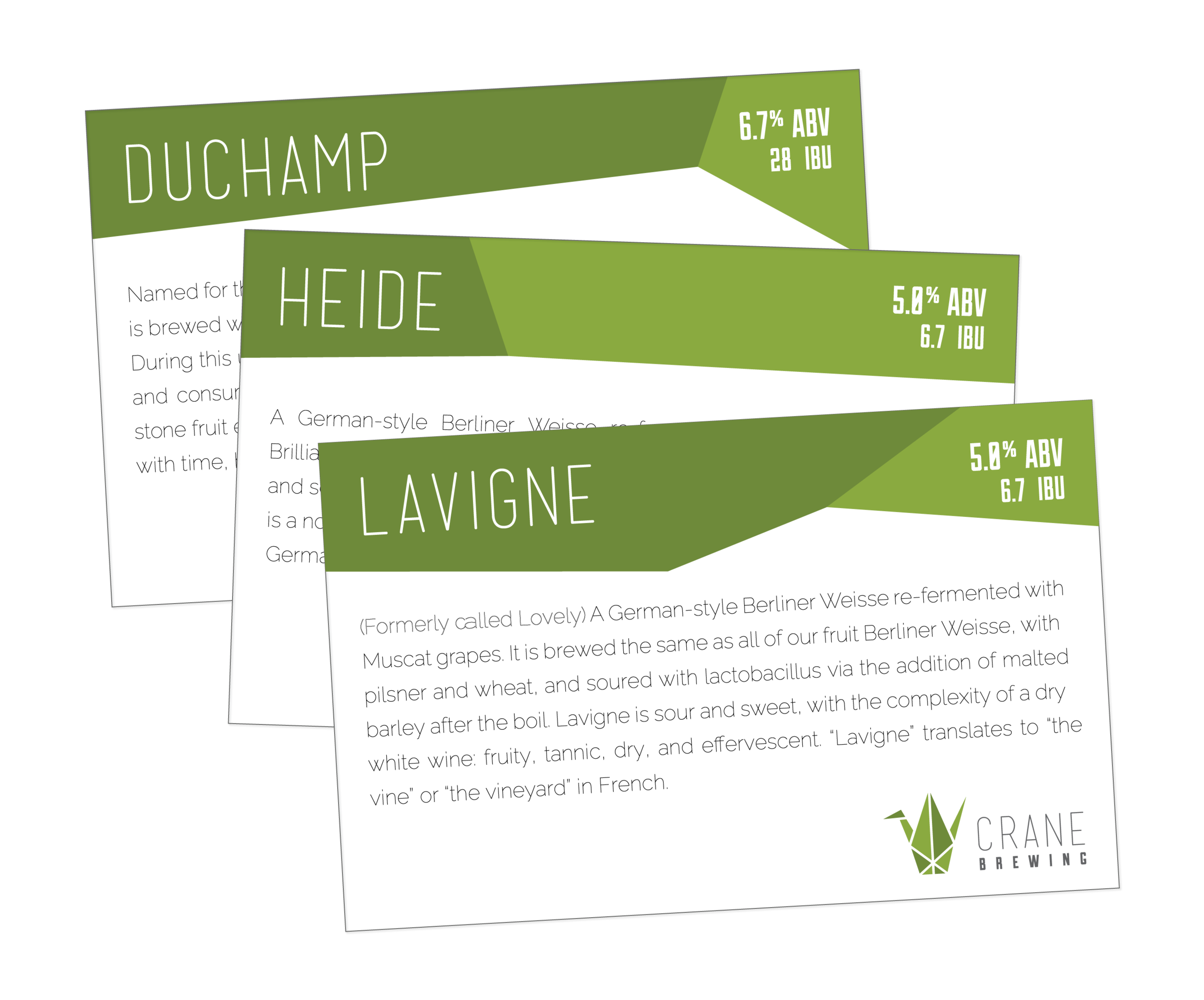 Beer card examples