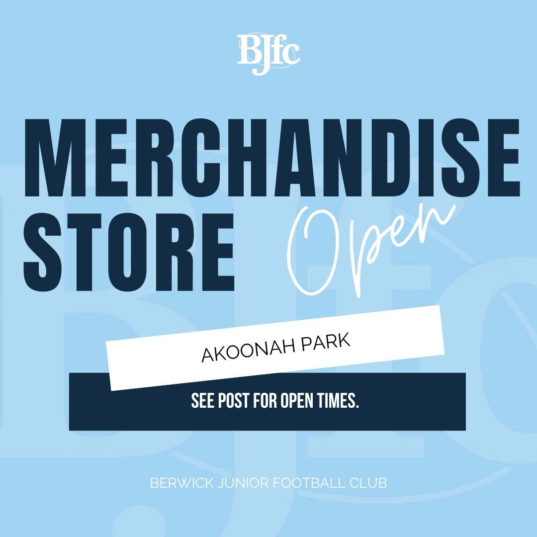Our Merch Store will be open on Friday 6th March from 5:15-6:15pm at Akoonah Park for the sale of playing shorts and socks only.

Our online store will be open shortly for all off field merchandise.