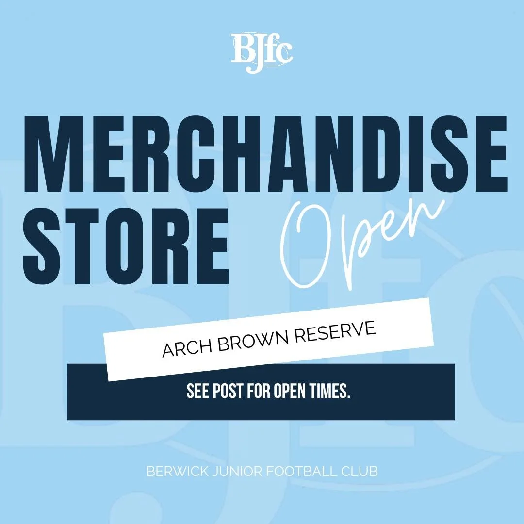 Our Merch Store will be open this Thursday 16th April from 5:45-6:45pm for your shorts and socks.

PLEASE NOTE: WE WILL NOW BE FOUND AT ARCH BROWN RESERVE IN THE SOCIAL ROOMS, NO LONGER AT AKOONAH PARK.