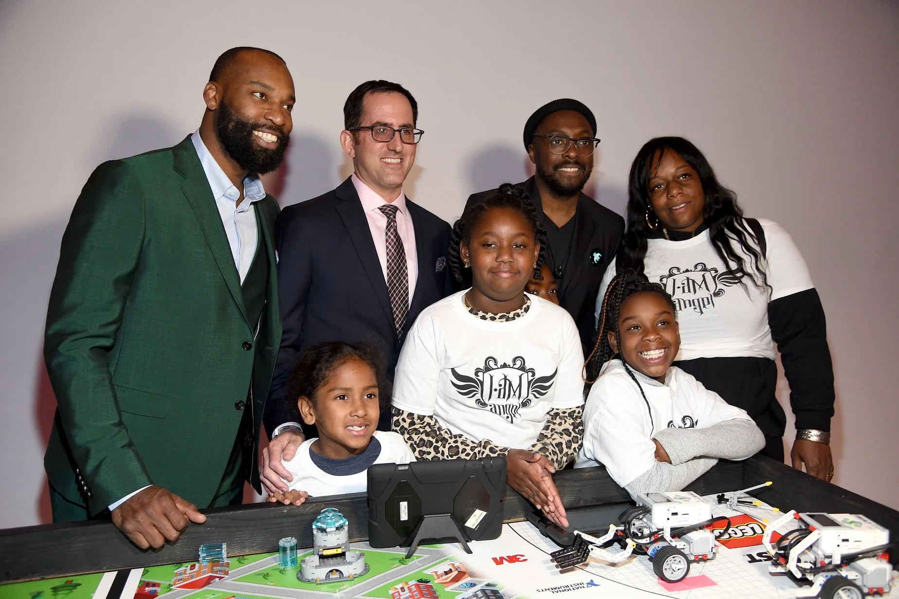 Our first LEGO robotics team from South LA, here with NBA all-star Baron Davis and will.i.am.