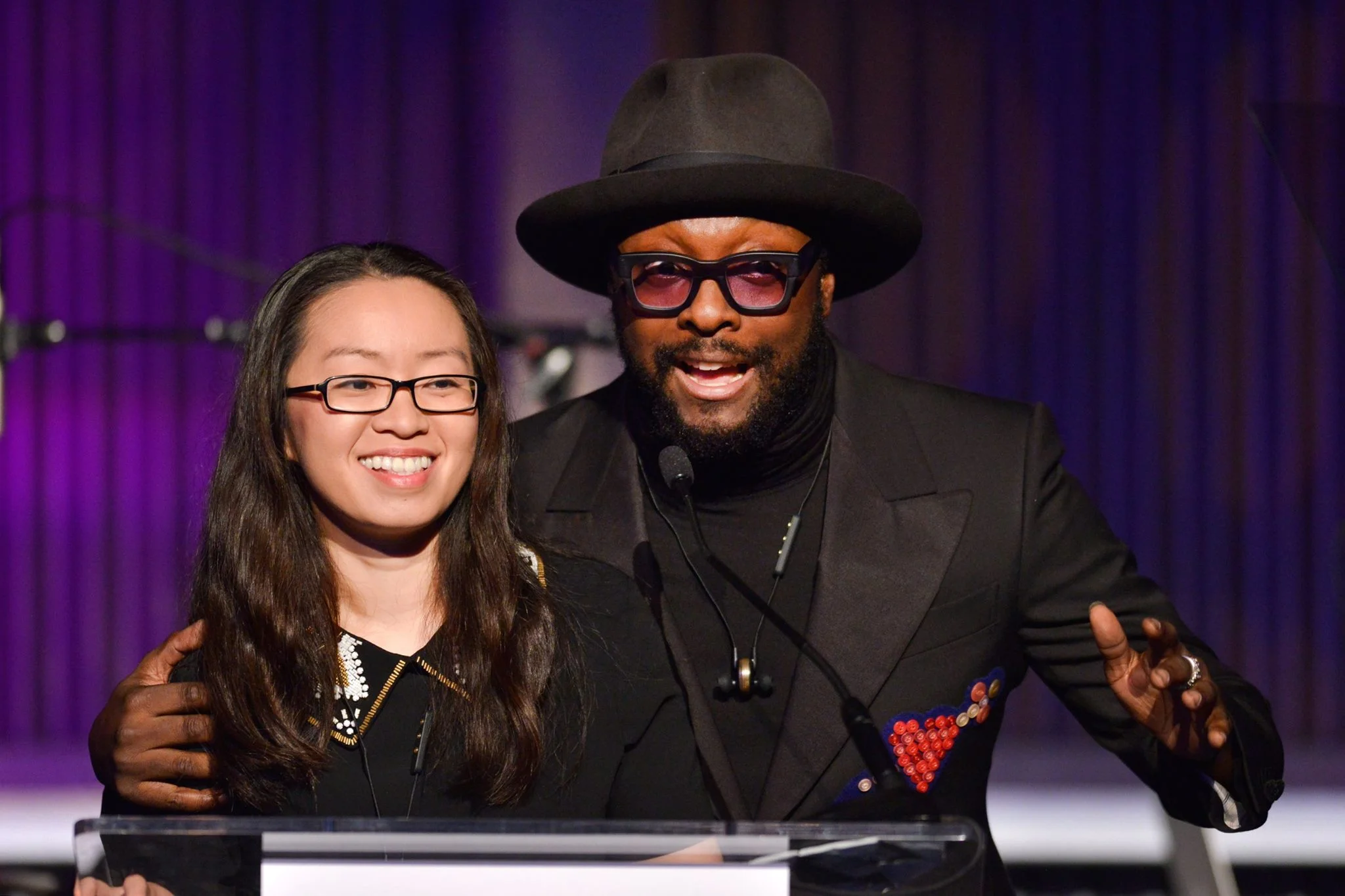 On stage at the 2017 TRANS4M Gala. "Yo Lilly, imma let you finish, but AREN'T OUR "i.am.angel Foundation" STUDENTS AMAZING??"