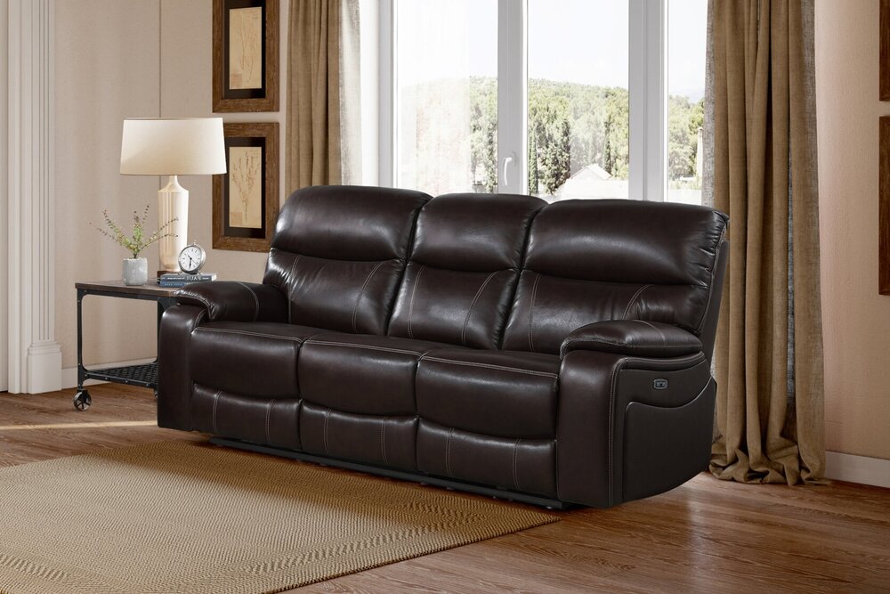 Fallon Collection Northridge Home, Aleena Leather Power Reclining Sofa With Headrest Costco
