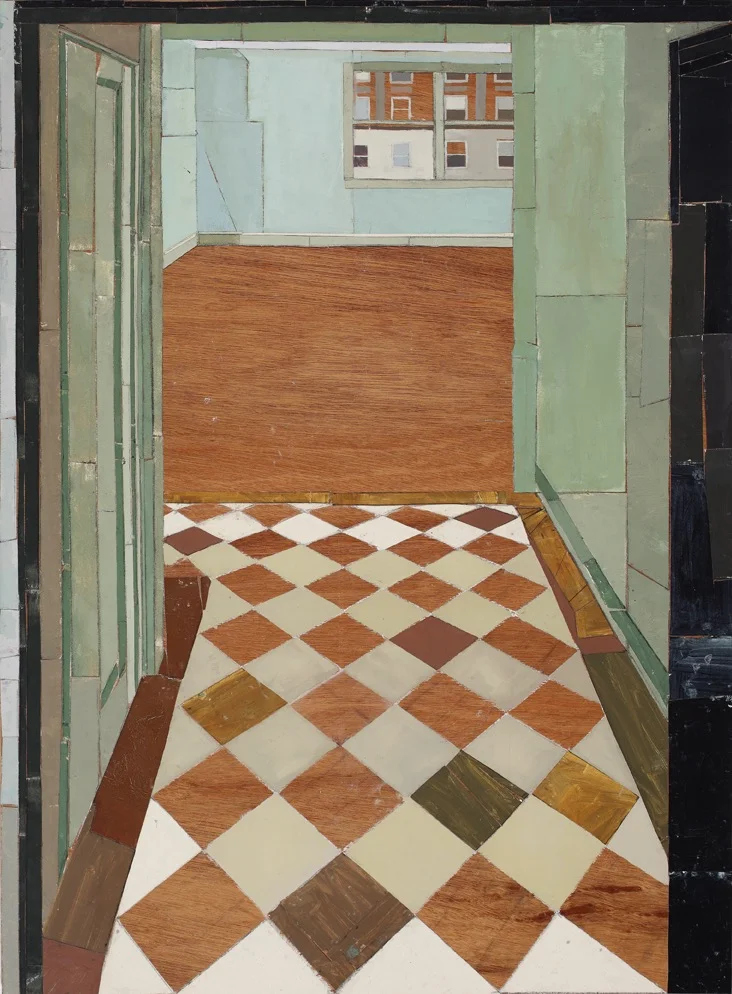 1150 Fifth Ave. #2, Oil, canvas, collage, mixed media on board, 120 x 90cm, 2006