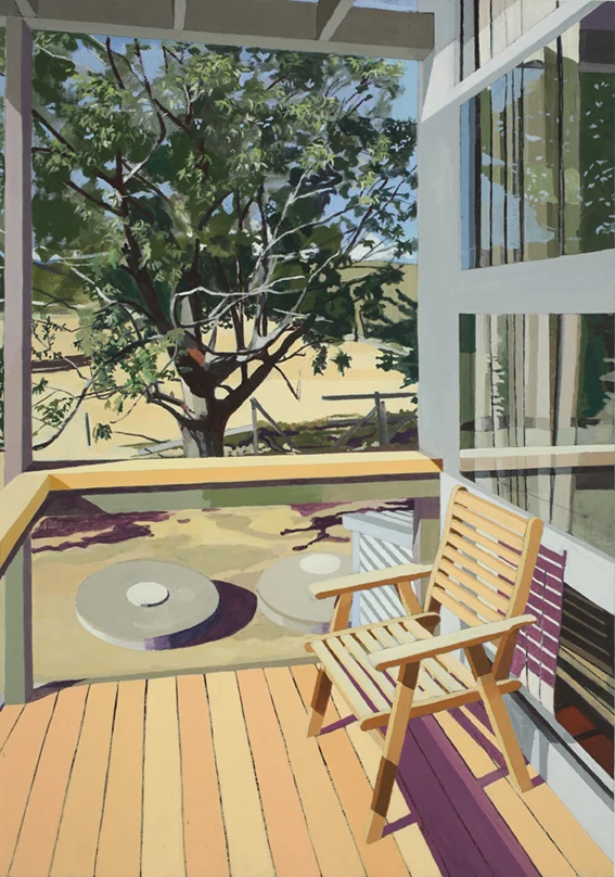 Winter Mornings at Bundanon Trust, Acrylic on linen, 86 x 60 cm, 2019