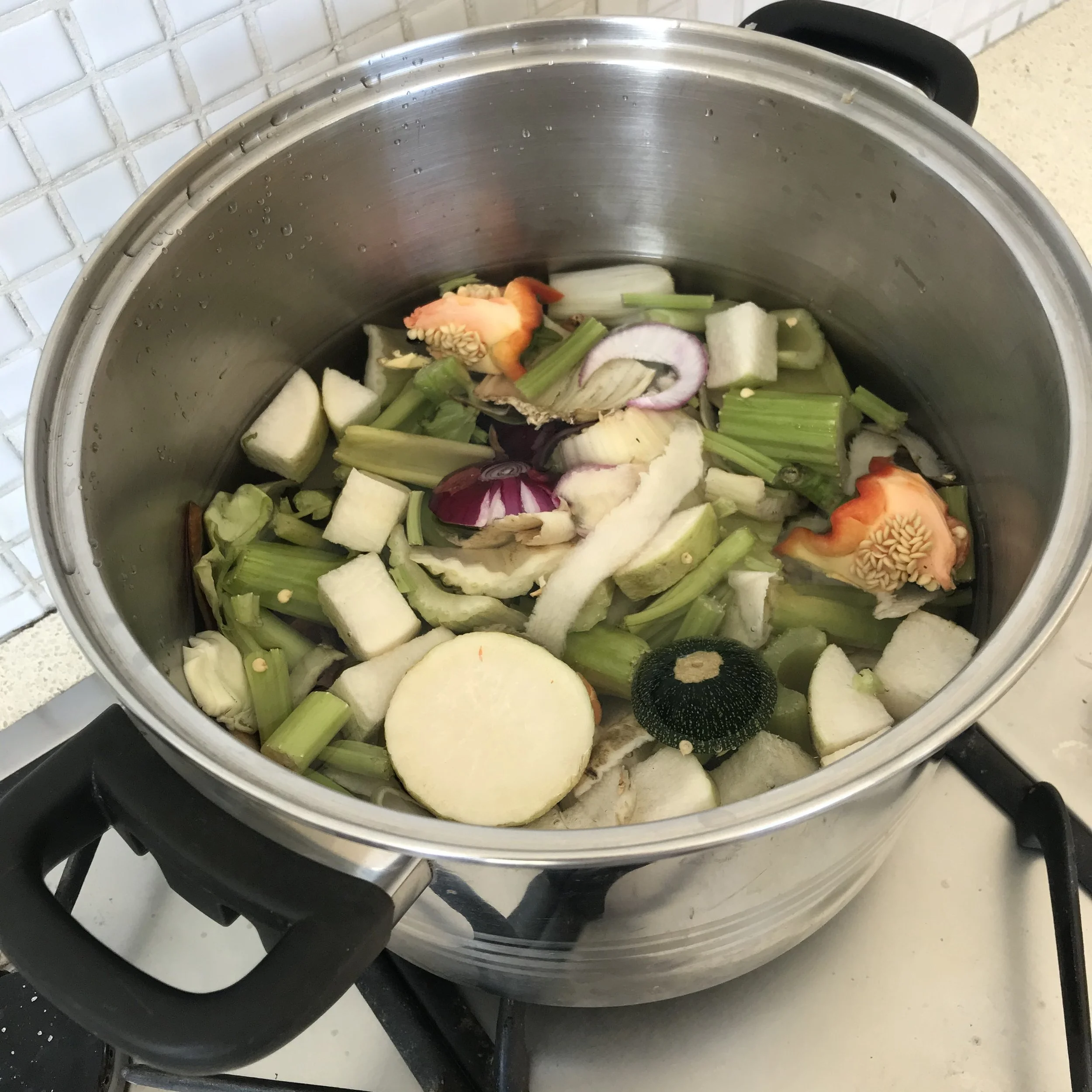 A Detour…making Homemade Vegetable Soup Stock