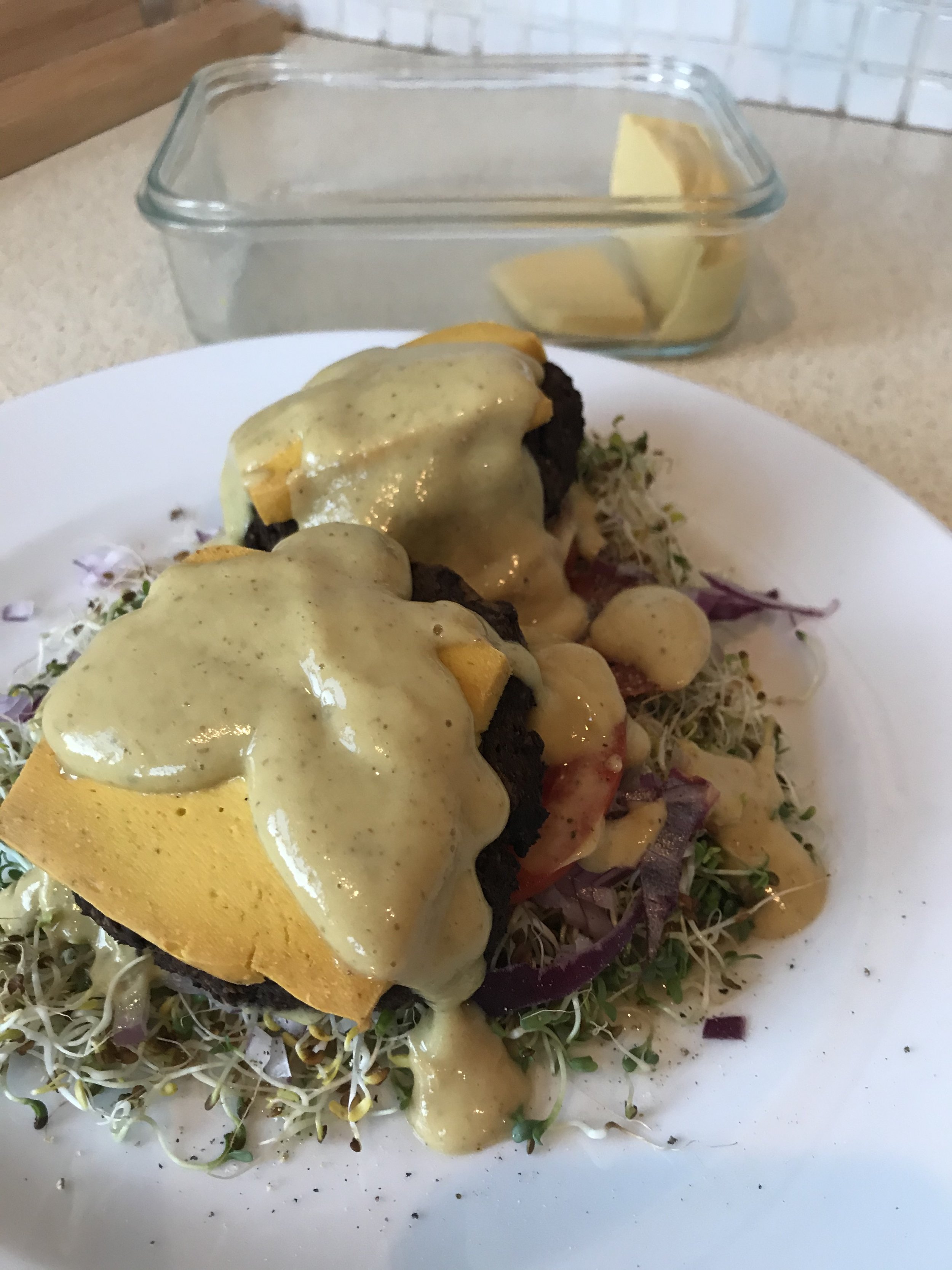 The Special Ingredients That Make Everything Tastier ...Firm Cashew Nut 'Cheese' And Homemade Mustard!