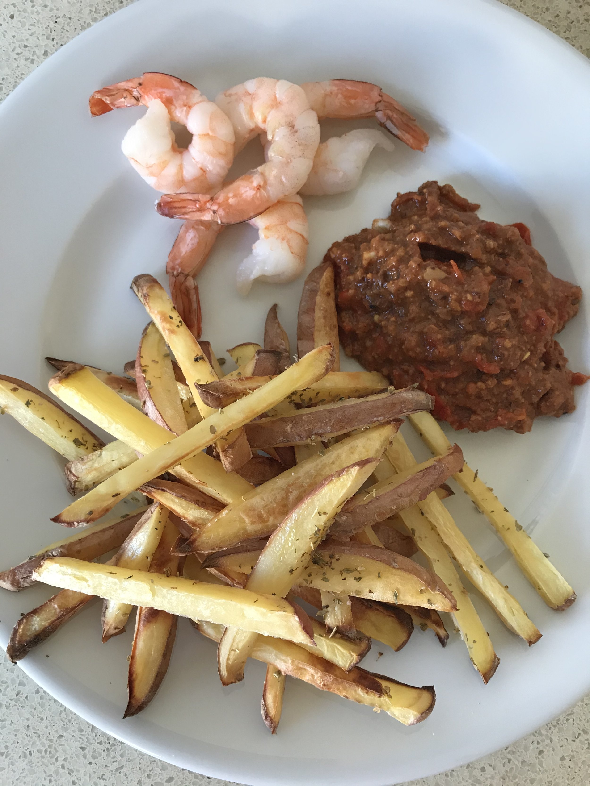 A Scrumptious Dinner?  Try Chips Dipped In Roasted Tomato Red Pepper Sauce 