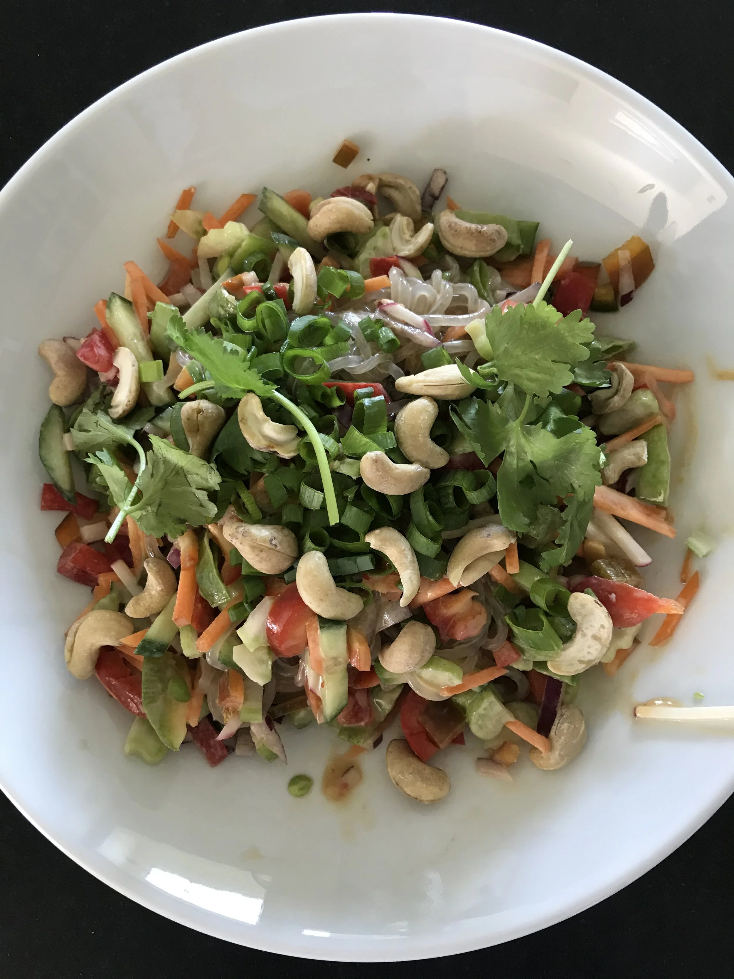 Crunchy Raw Vegetables Star In This Dish ... Cold Noodle Salad With Spicy Tahini Sauce