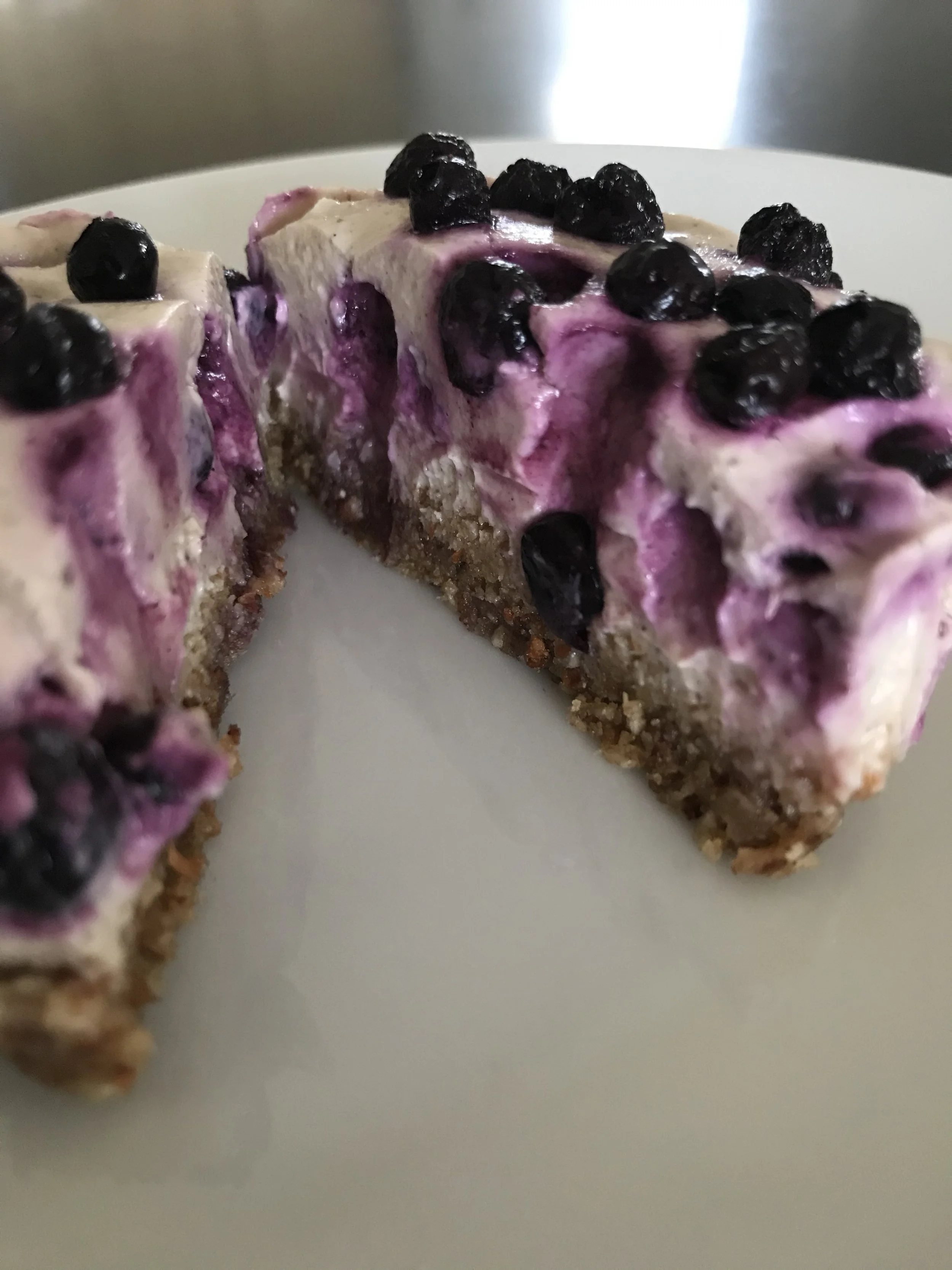 It Only Takes A Mouthful To Be Satisfied With This Raw Wild Blueberry Lemon Vegan ‘Cheese’ Cake