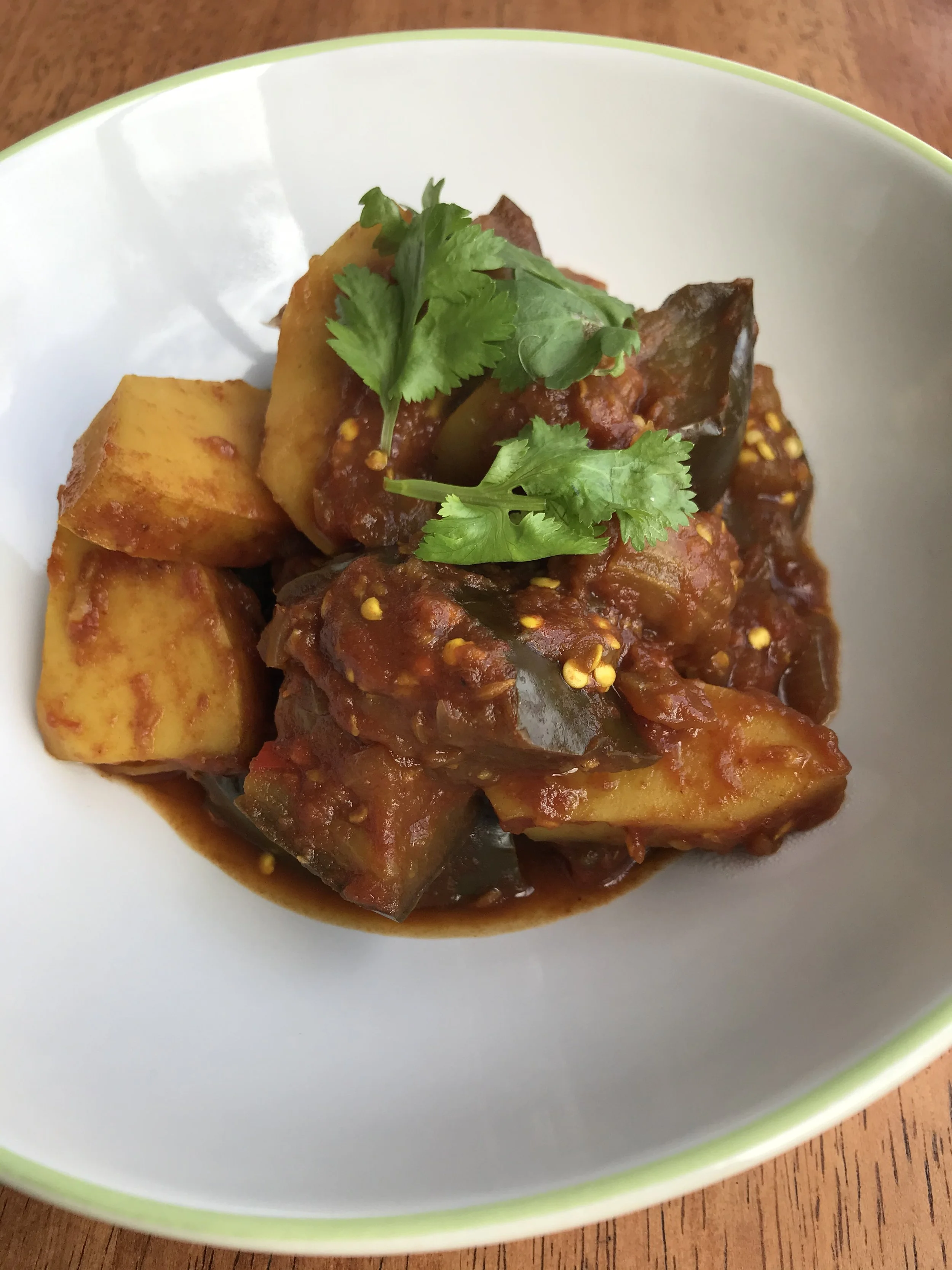 Here's A Spicy Side Dish To Liven Up Your Meal ... Indian-Spiced Potatoes And Eggplant (Aloo Baingan)