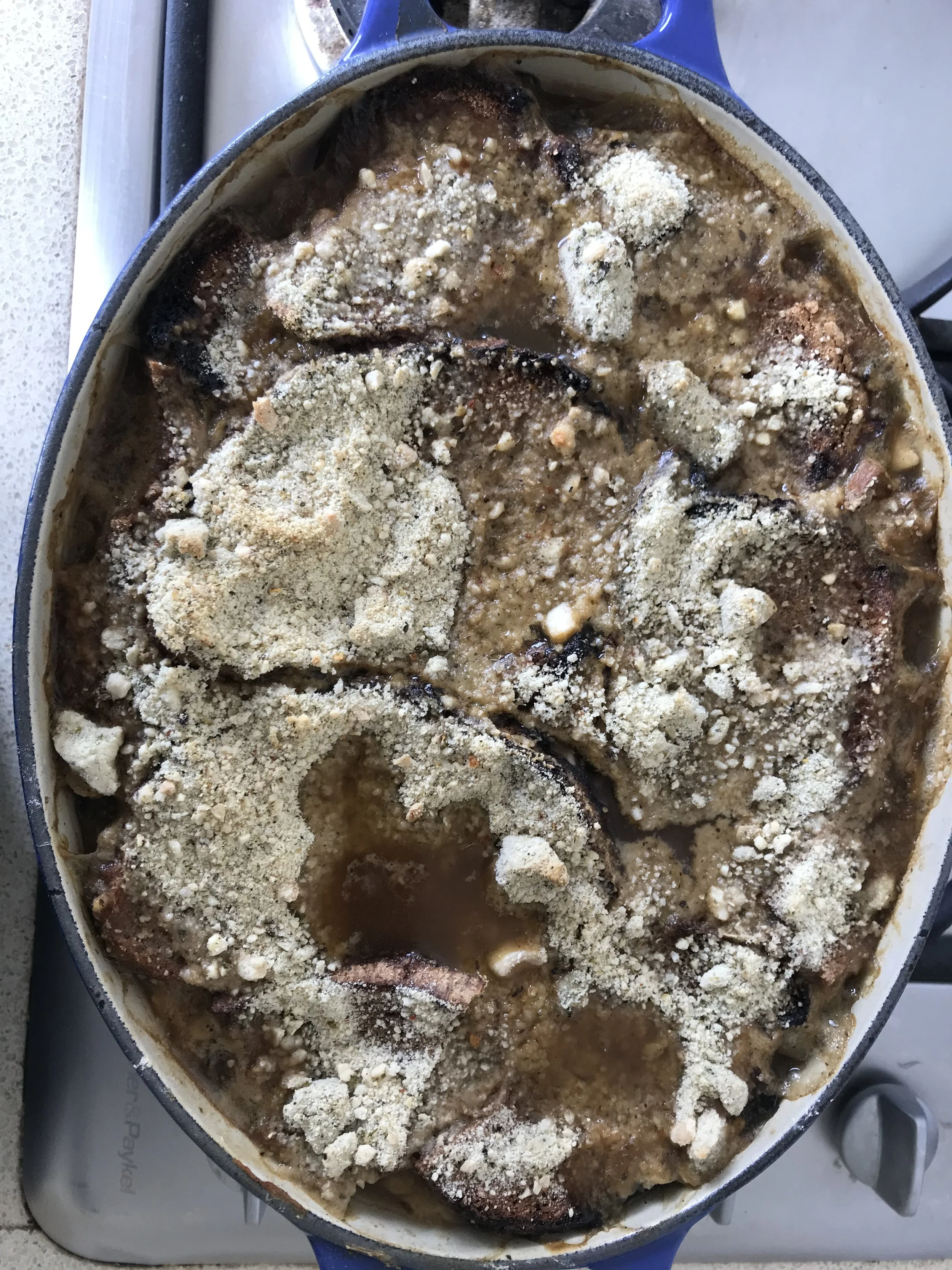 If You Like Onions, Try This French Onion Soup With Porcini Mushrooms With No Meat, Dairy Or Grains!