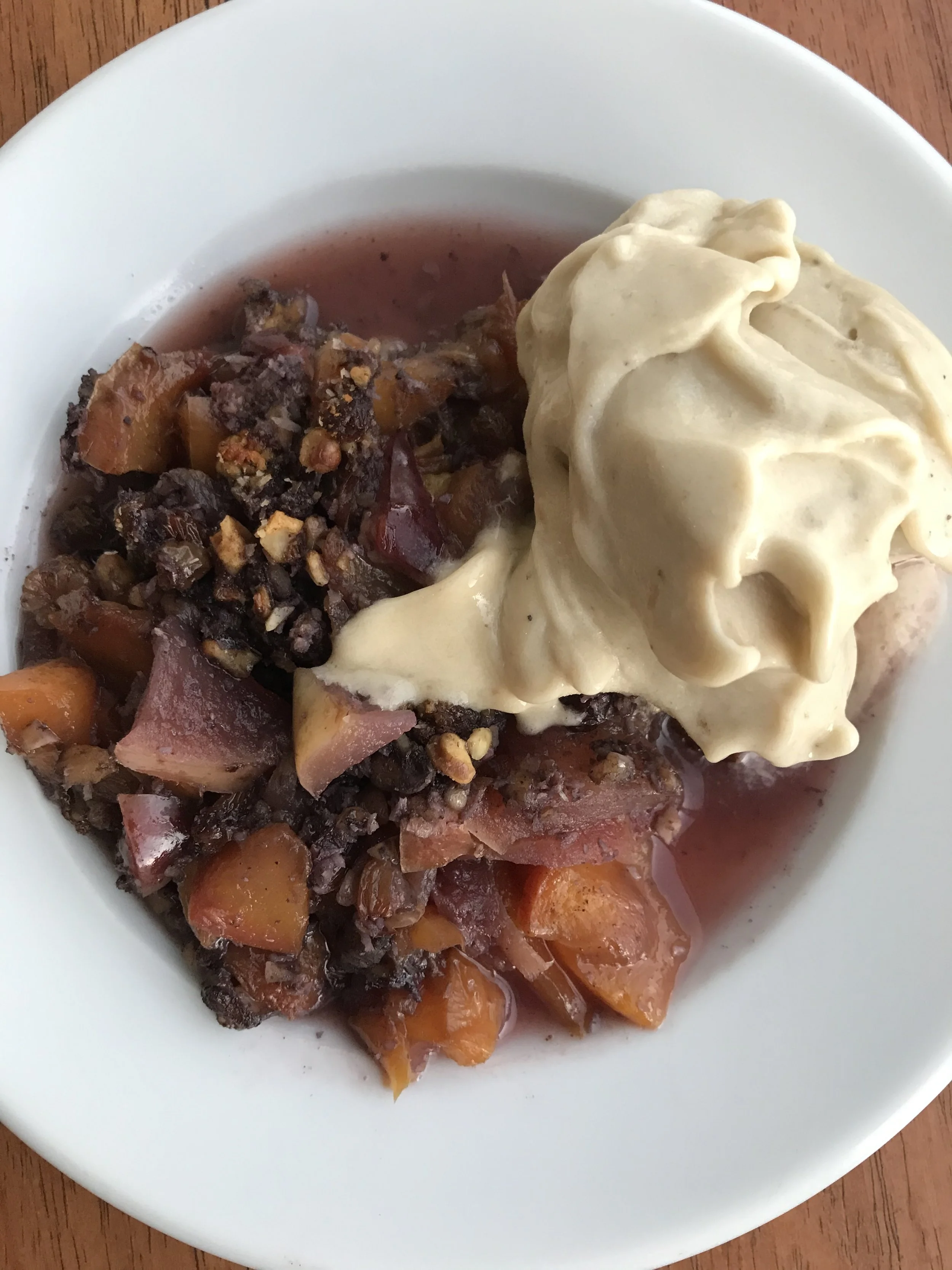 This Nectarine, Apple And Plum Crumble Nourishes The Body And Tastes Decadent!