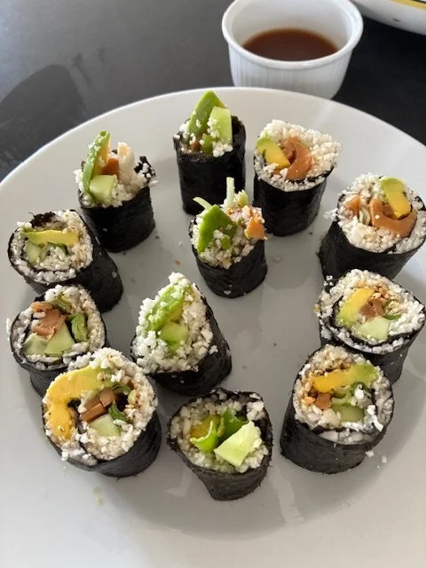 Cauliflower 'Rice' Nori Rolls For Lunch, Afternoon Tea, Appetisers or Dinner!