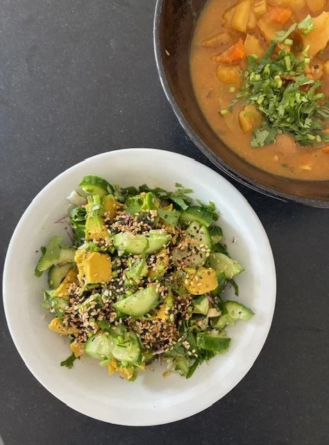 Smashed Cucumber And Avocado Salad ... Crunchy, Bright And Creamy!
