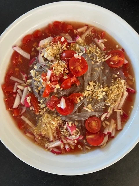 Cold Tomato Noodle Soup ... Flavour To Sing About!
