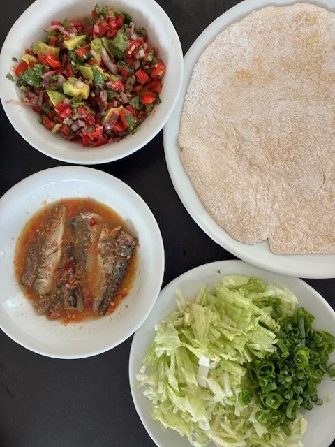 Spicy Citrus-Marinated Fish, Pico De Gallo And Lettuce On A Potato Tortilla .... Oh, So Good!