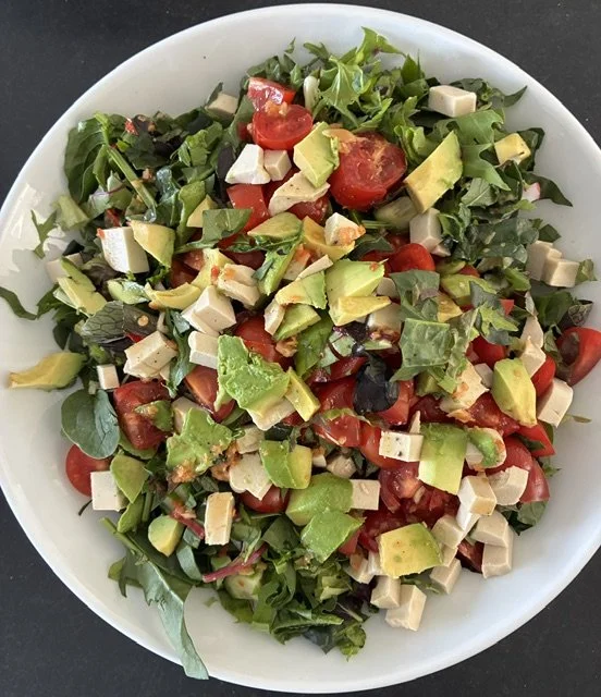 Leafy Green Salad With Vegetables For A Fresh, Satisfying Meal!