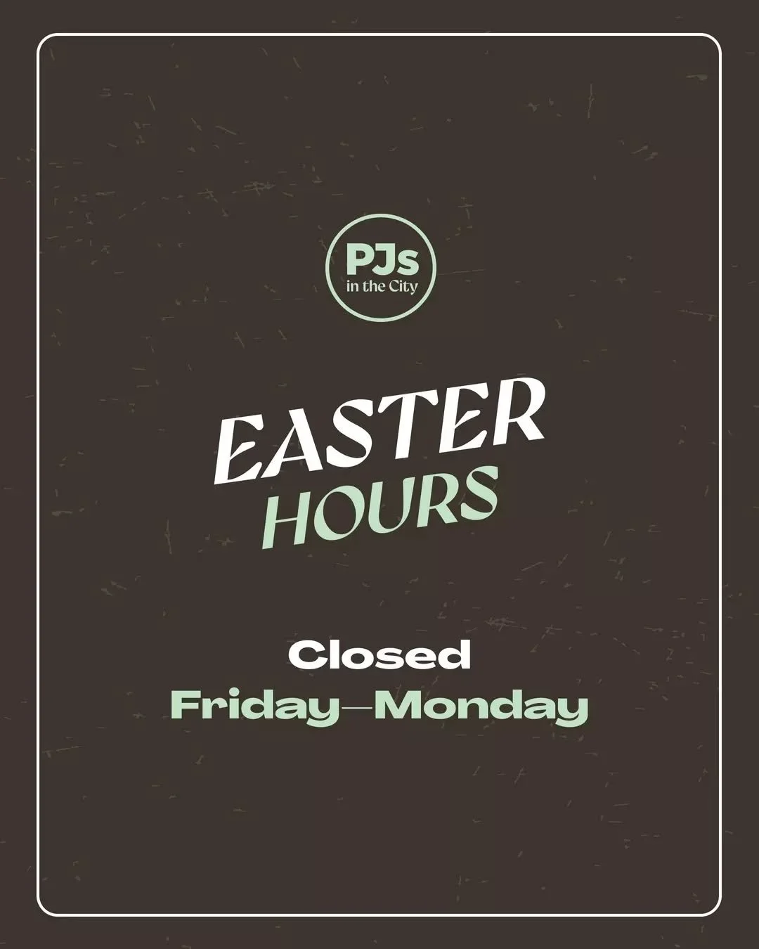 Even locals need a long weekend.

We&rsquo;ll be closed Friday through Monday for Easter, no beers, no burgers, just chocolate and questionable life choices.

Back Tuesday. You know where to find us.