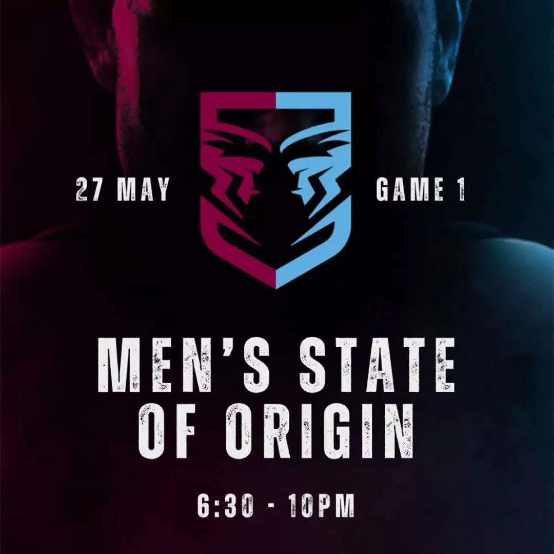 State of Origin is back. 🏉 Which means we want to see you in your maroon or blue.

Pick a side and get down early. It'll be live, so where read for you to bring the LOUD.
Big screens, cold beers, the best way to bring home hump day.

Game 1 - Wed 27