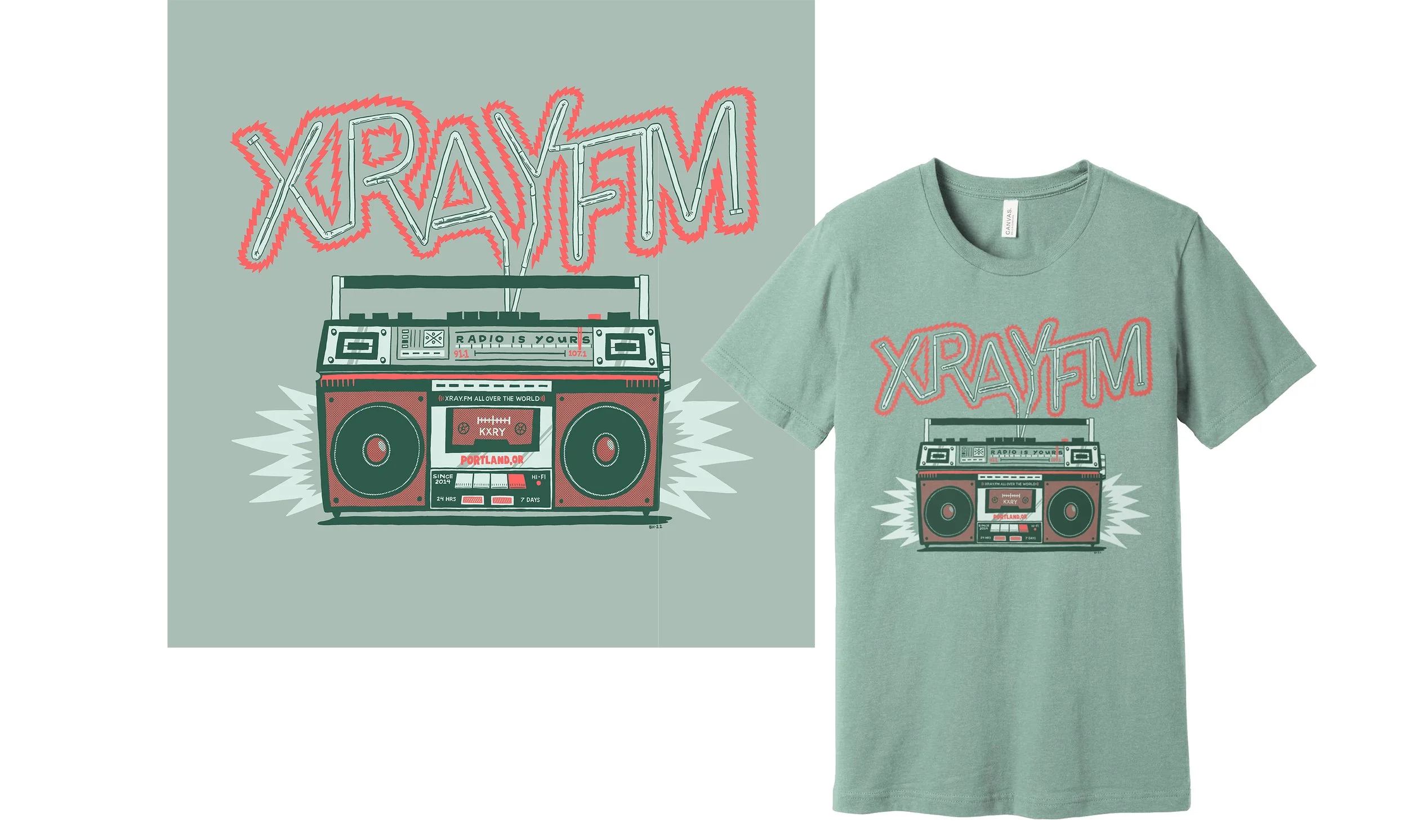  2022 XRAY.FM Spring Fund Drive T-shirt graphic 