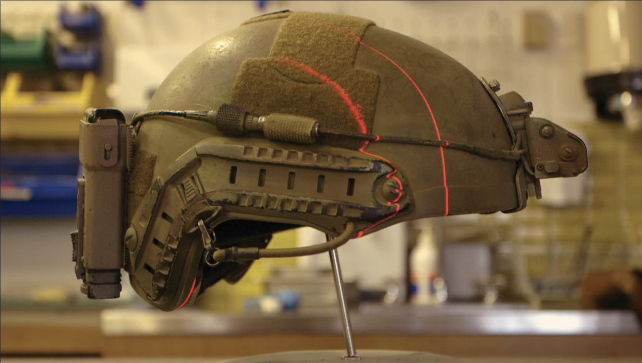  Production documentation: 3D scanning Ben Roberts-Smith's helmet at the Australian War Memorial, 2013. 