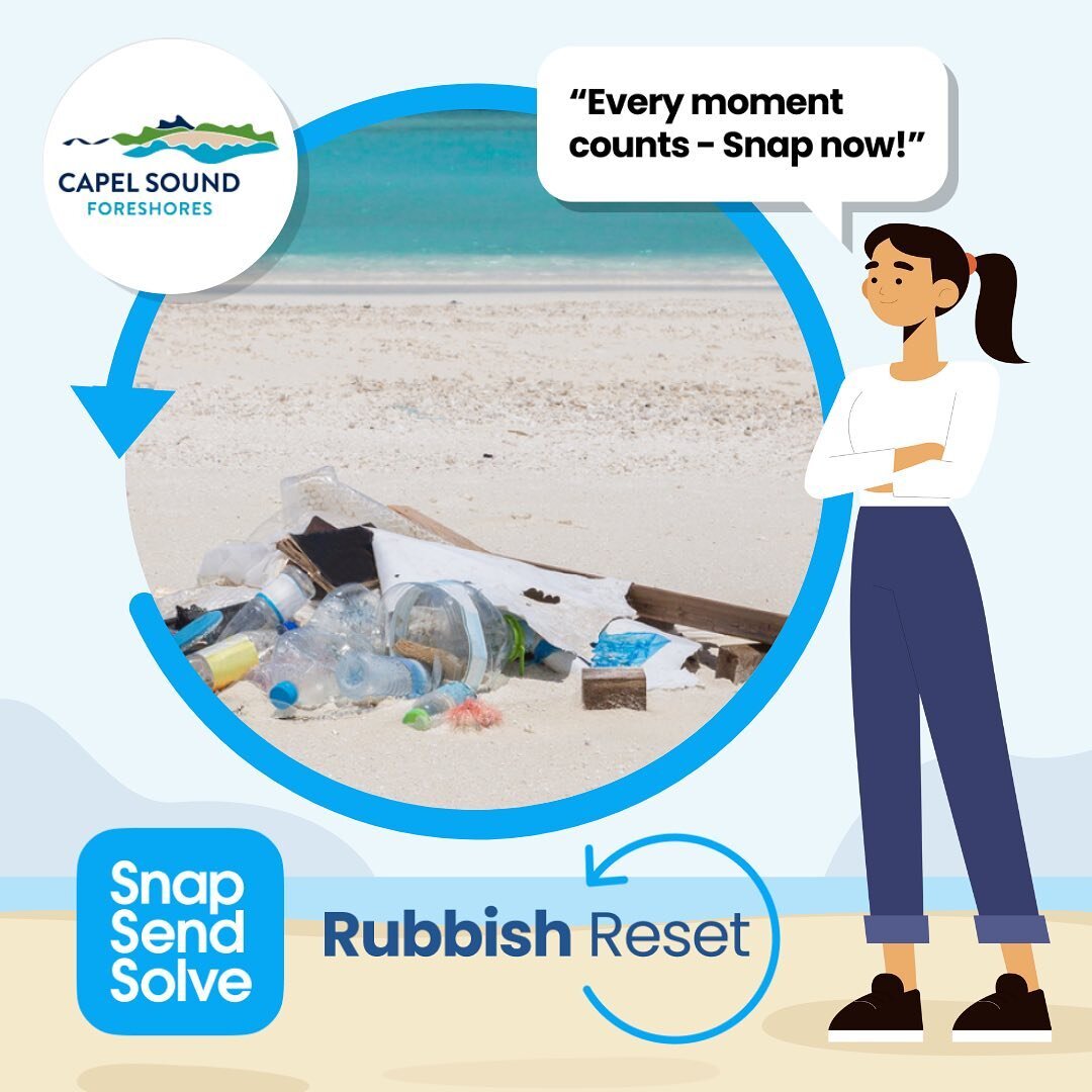 Every moment counts - Clean Up Safely by Snapping! 📸 

We&rsquo;re partnering with Snap Send Solve to educate our community to report dumped rubbish before it has a chance to break down. 

Did you know that 75% of marine litter is plastic and 59% is