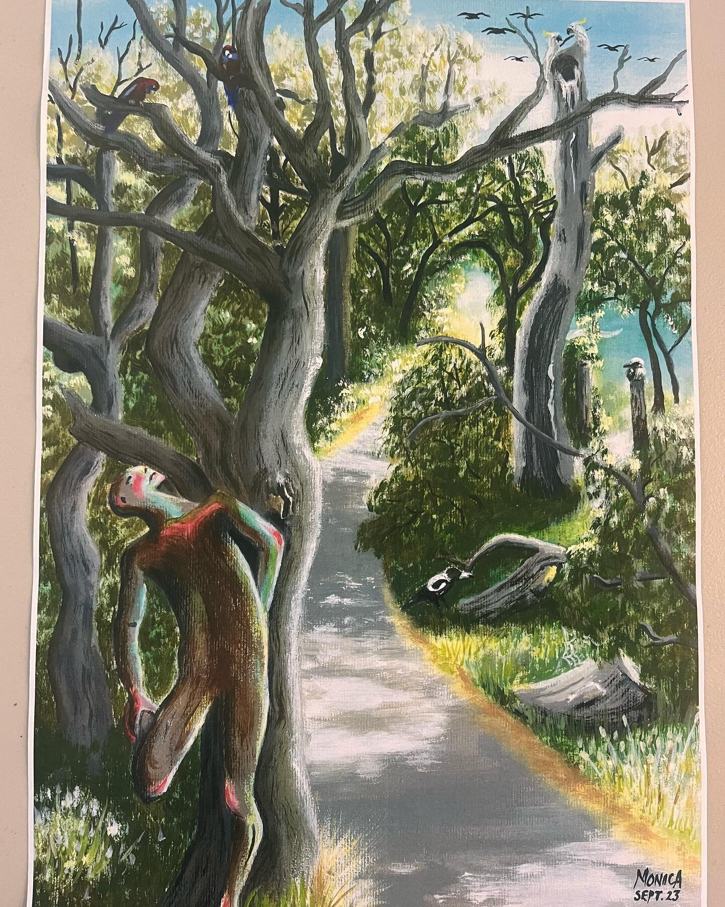 How absolutely stunning is this painting of Capel Sound Foreshores Bay Trail! ✨ Created by the lovely artist Monica, we are so grateful for her art work and her love of the Foreshore - you will often find her picking up rubbish on her morning walk! A
