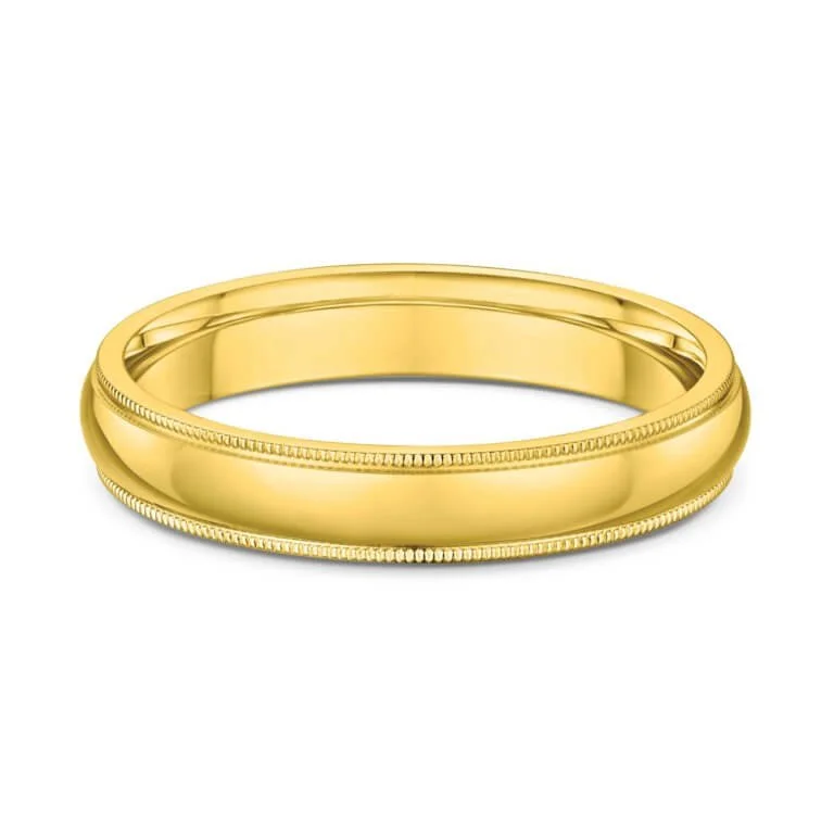 Mens Yellow Gold 4mm Band