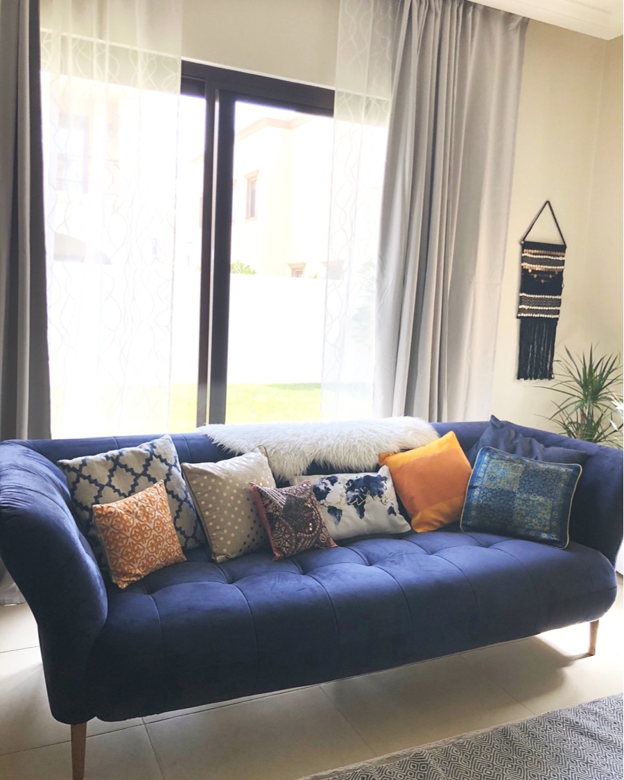 cushion for blue sofa