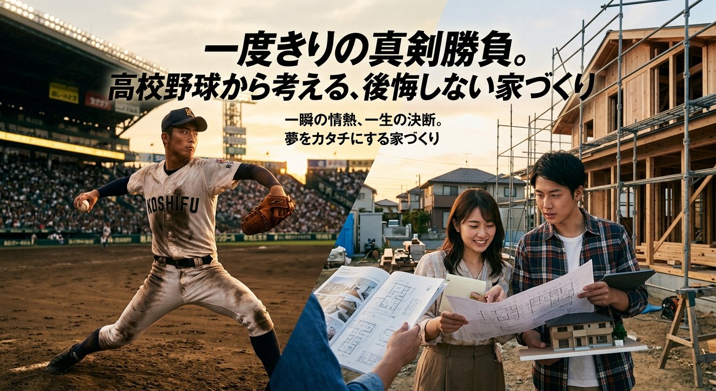 一度きりの真剣勝負。高校野球に学ぶ、後悔しない家づくり