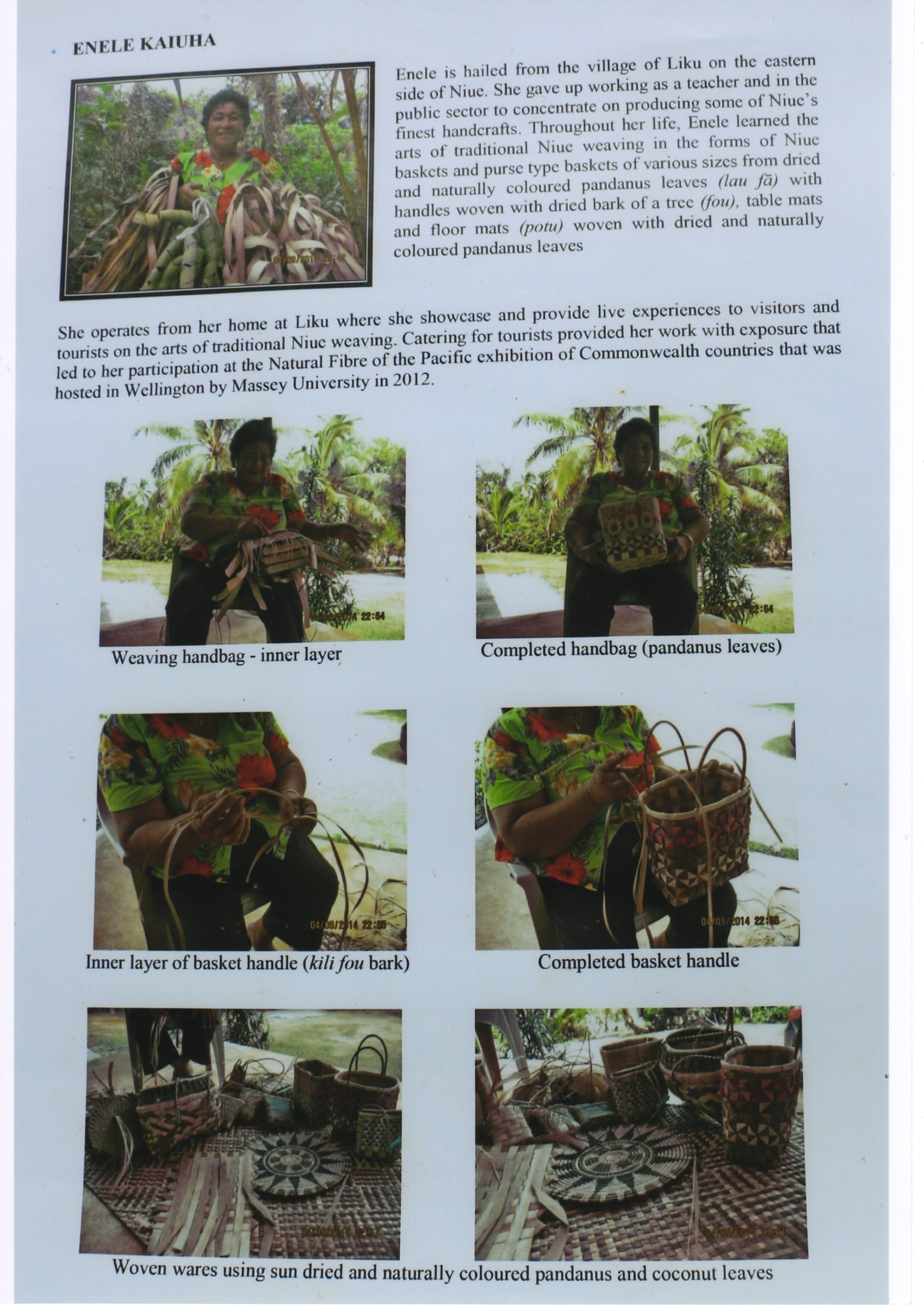 ENELE KAIUHA from my village of LIKU, Niue Island.