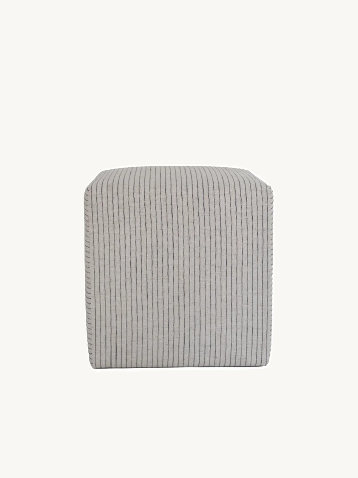 Square Pinstripe Ottoman