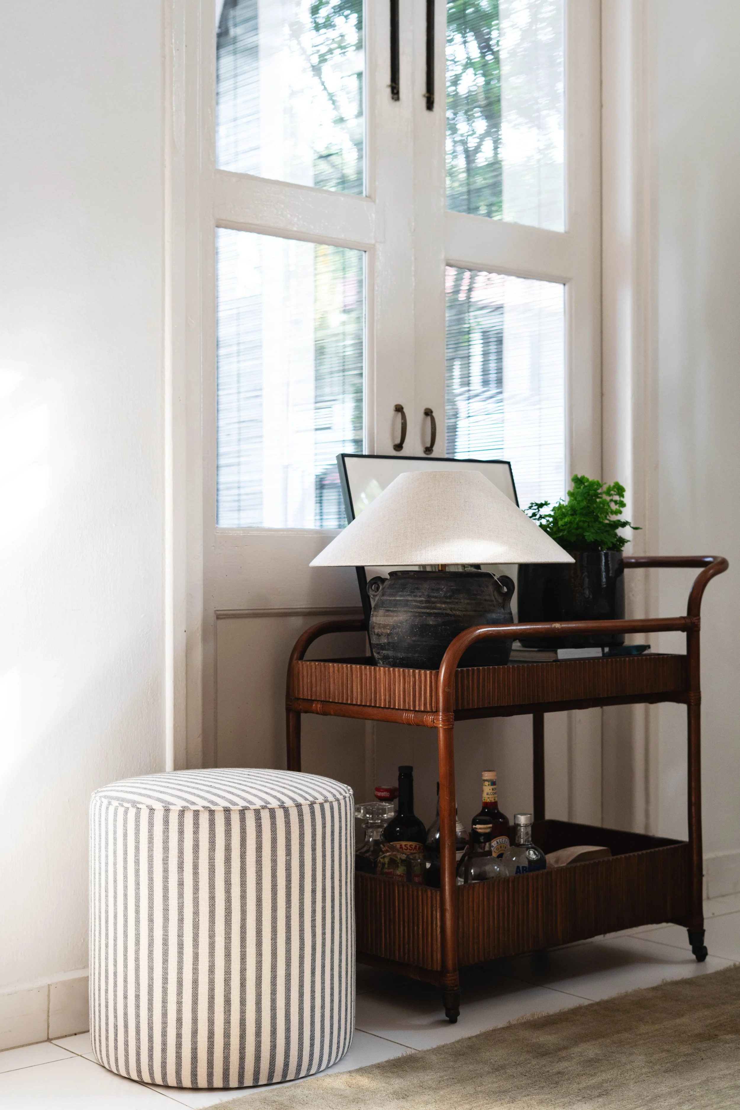 Bar The Edit x TGH cart with Guy Goodfellow ottoman.jpg