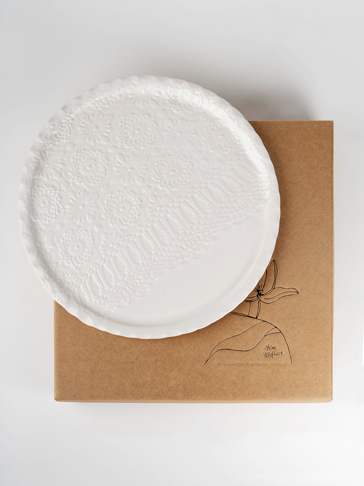 Handmade Ceramic Lace Platter