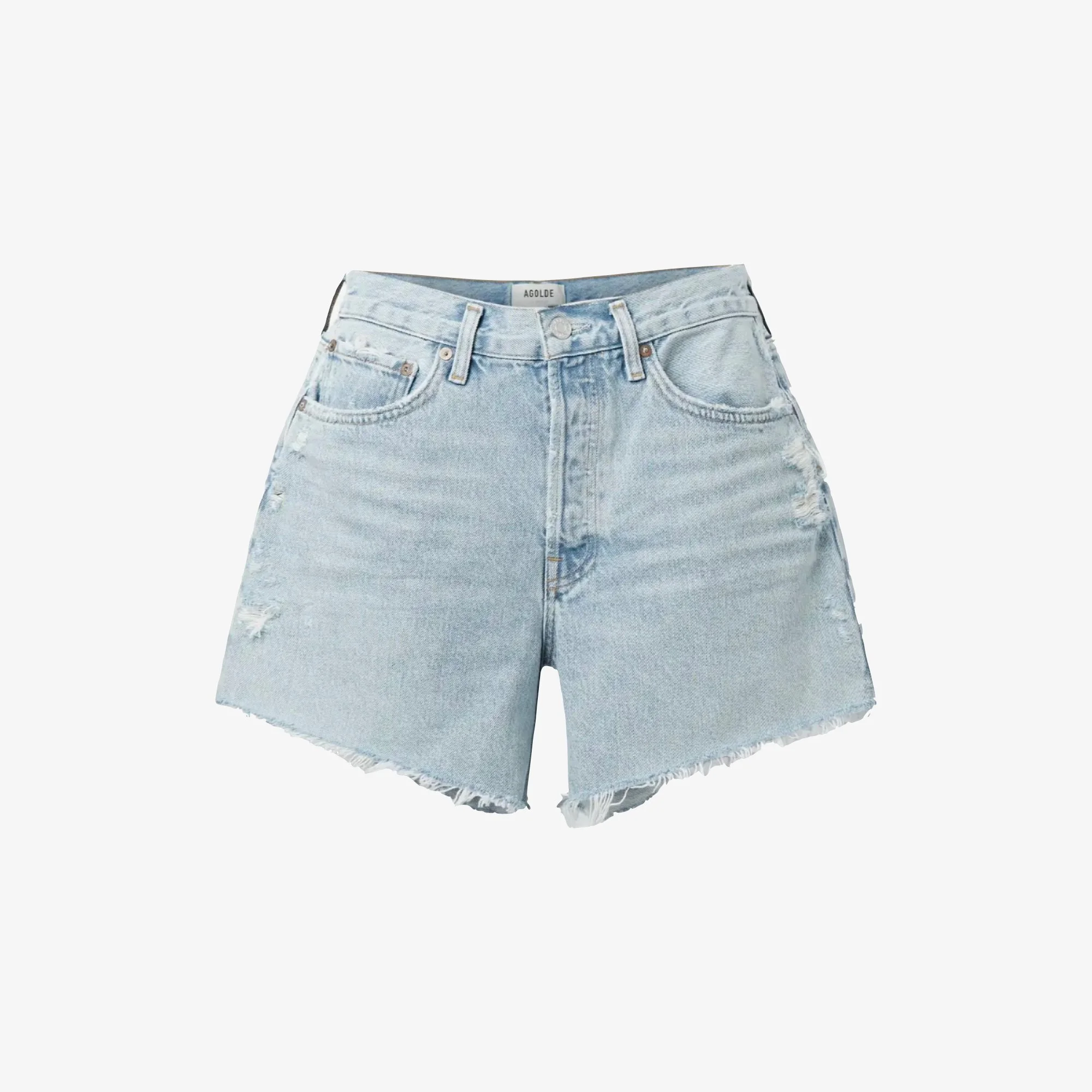 Agolde Long Parker Denim Shorts