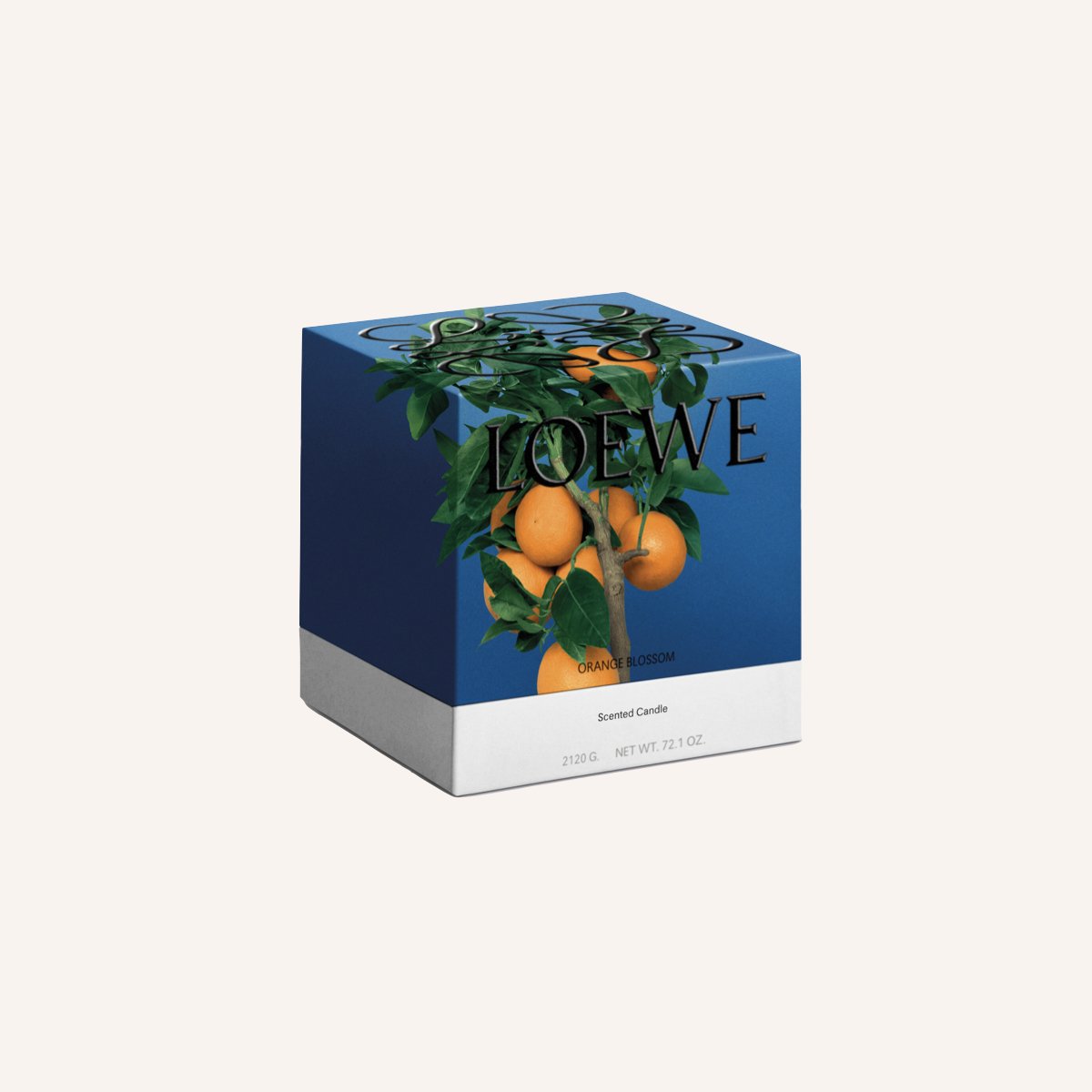 Large Orange Blossom Candle