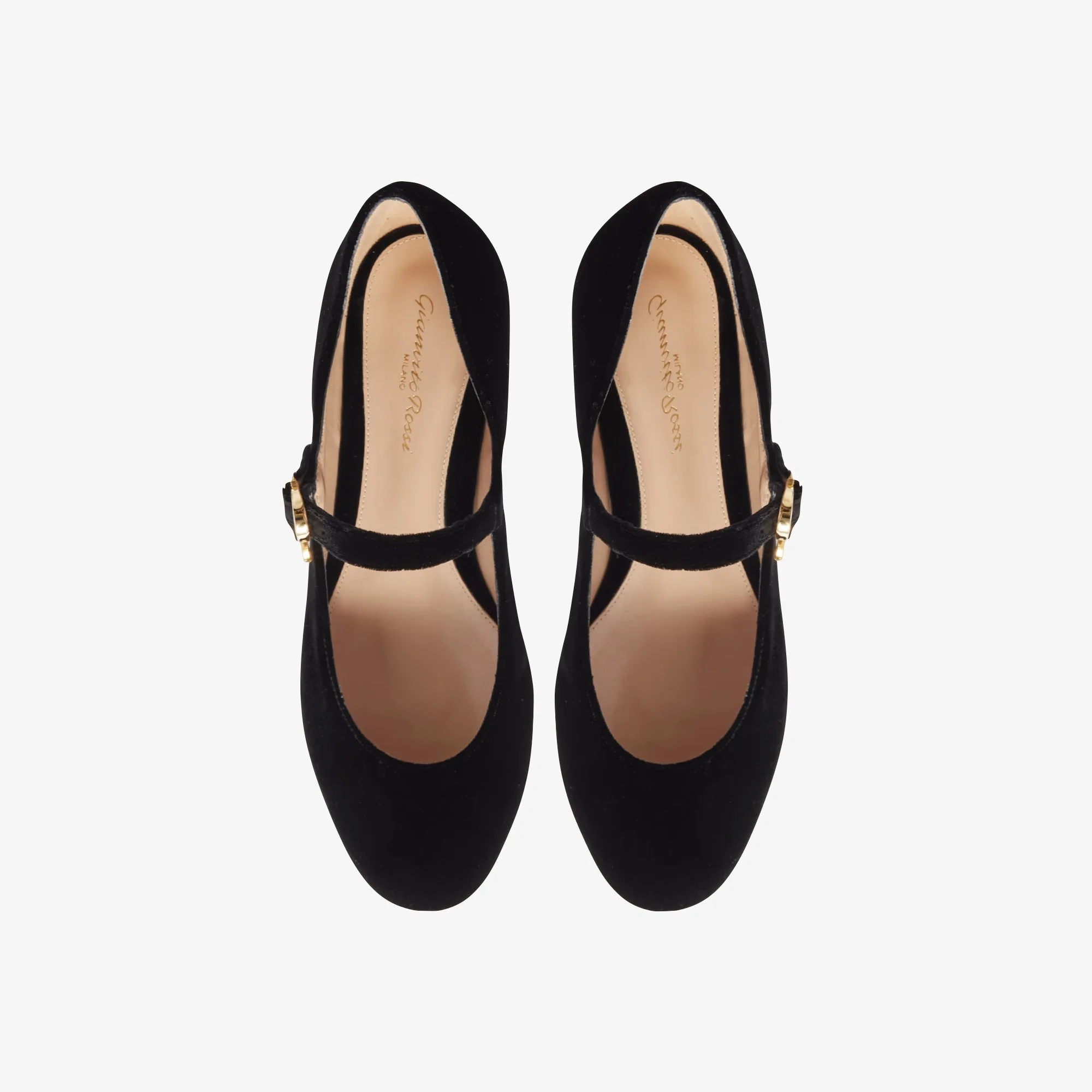 Gianvito Rossi Velvet Mary Janes
